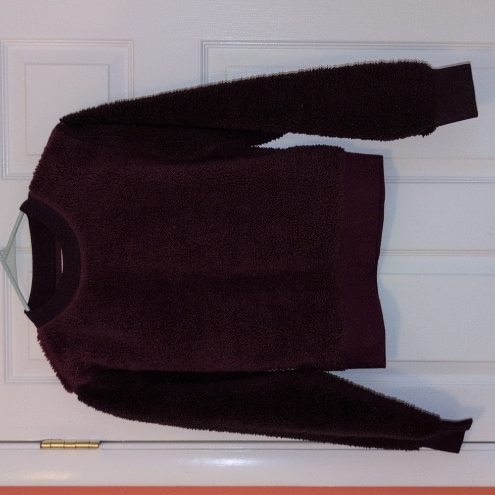 rag & bone Burgundy, Purple, Maroon Crew Neck Fleece